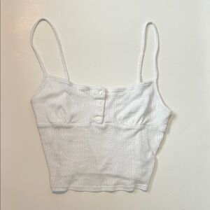 PacSun White Button-Front Camisole
